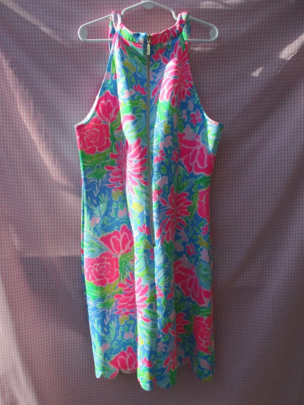Lilly Pulitzer Zanzibar Blue Bunny Business Sophelia Big Sister Dress sz 16 - Picture 4 of 9